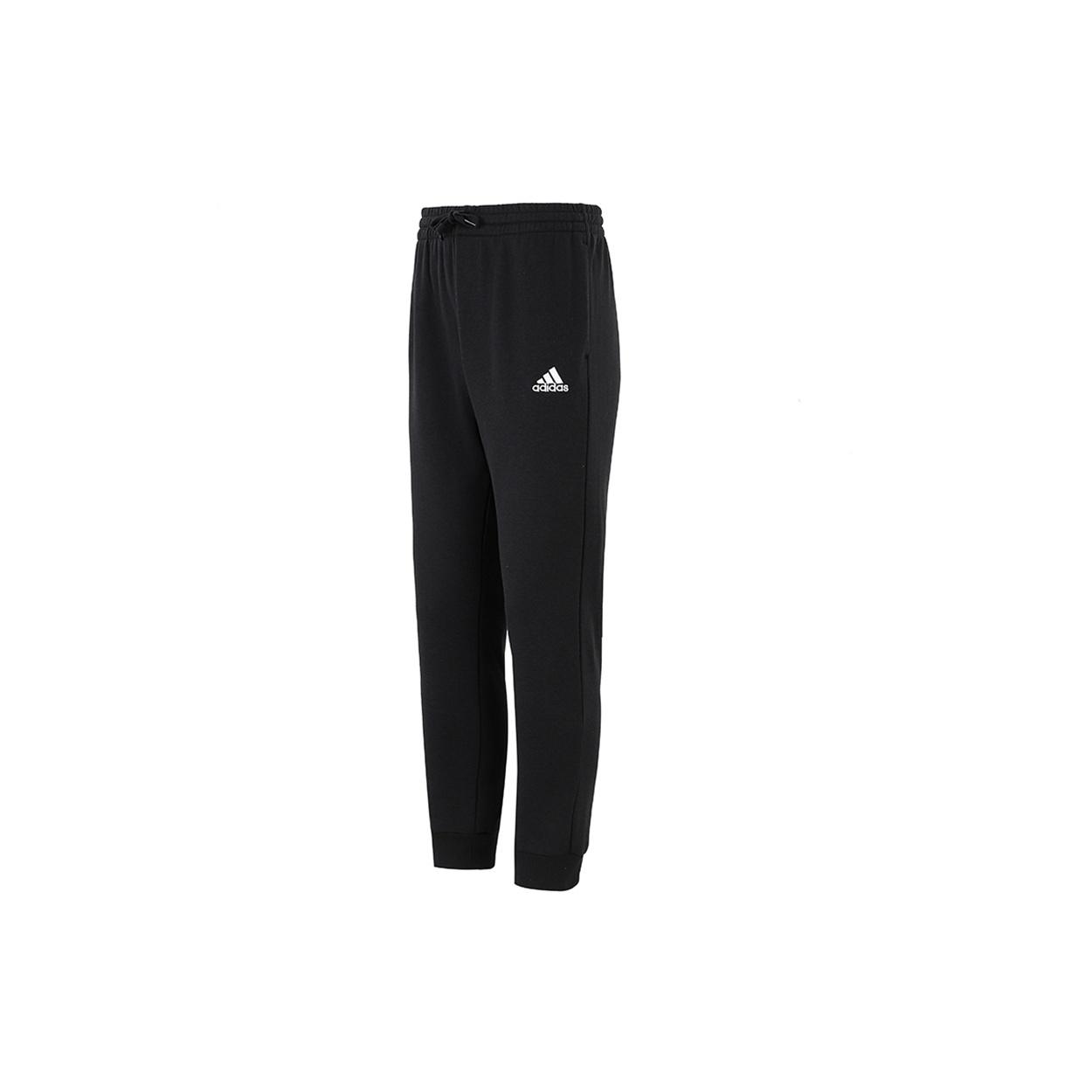 Men s adidas Logo Embroidered Solid Color Bundle Feet Sports Pants/Trousers/Joggers Black GK9268 S
