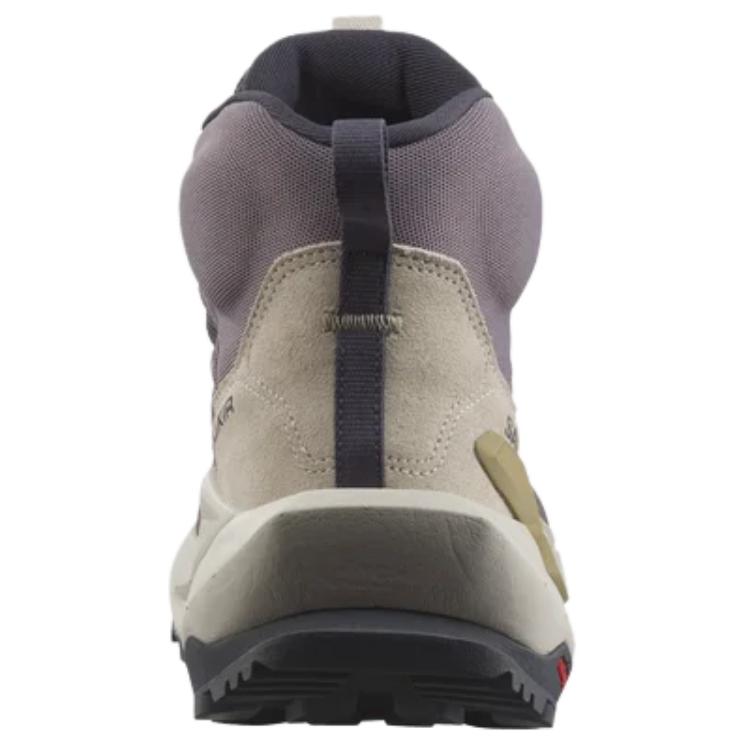 SALOMON Elixir GORE-TEX Comfortable Versatile Non-Slip Durable Mid-Top Hiking Shoes Women Hiking Shoes Purple Gray L47576800