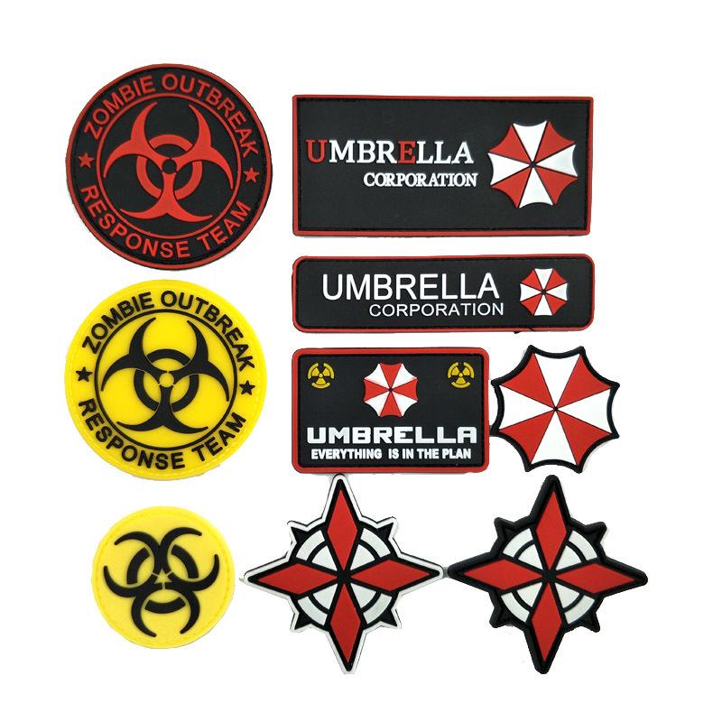 Skladem Resident Evil Umbrella Corp 3D PVC nášivka na ruku na suchý zip