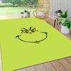 Grinch'S Festive Smile Carpet Rug Soft Washable Antislip Home Living Room Sofa Mats Personalized Christmas Rug