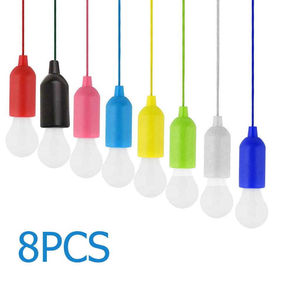 

8 шт. портативная светодиодная гирлянда, красочная подвесная лампа, ретро-лампочка для кемпинга, свадеб, фестивалей