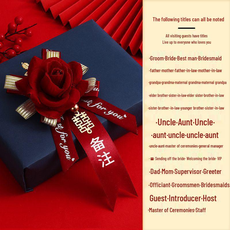 Creative Wedding Corsage Set for Bride, Groom, Groomsmen, and Bridesmaids