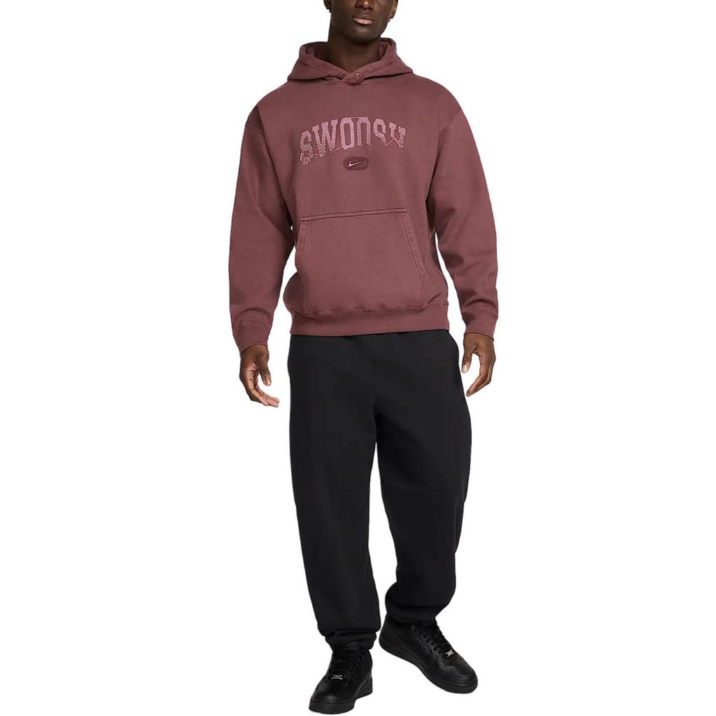Nike Solo Swoosh Sweatshirt Men's Bright Burgundy Red HJ2230-652