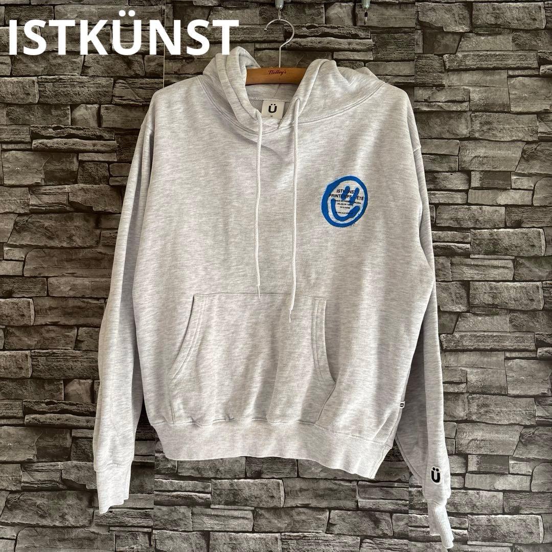 

[USED] ISTKUNST Logo & Smile Hoodie (Light Gray)