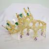 Bridal Headdress New Korean Baroque Crown Flowers Cake Decoration Ornaments Adult Ceremony Birthday Crown Jewelry