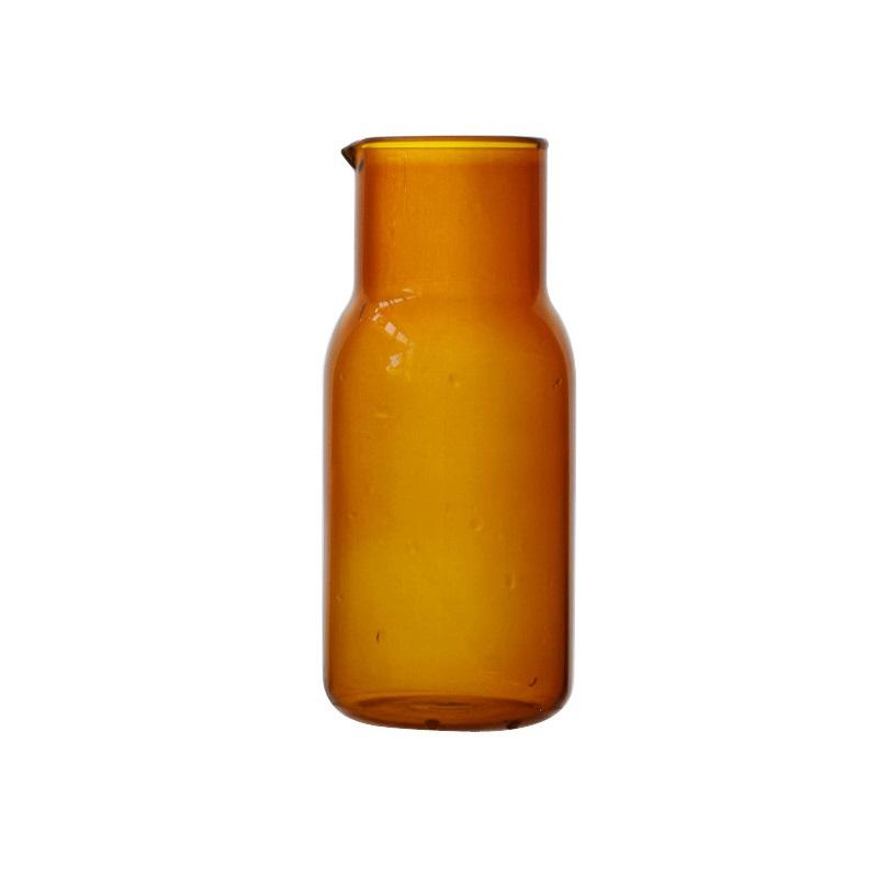 550ml Transparent Candy Color Glass Teacup Set Nordic Heat-Resistant Milk Juice Cool Drinking Cup With Tea Pitcher Water Bottle
