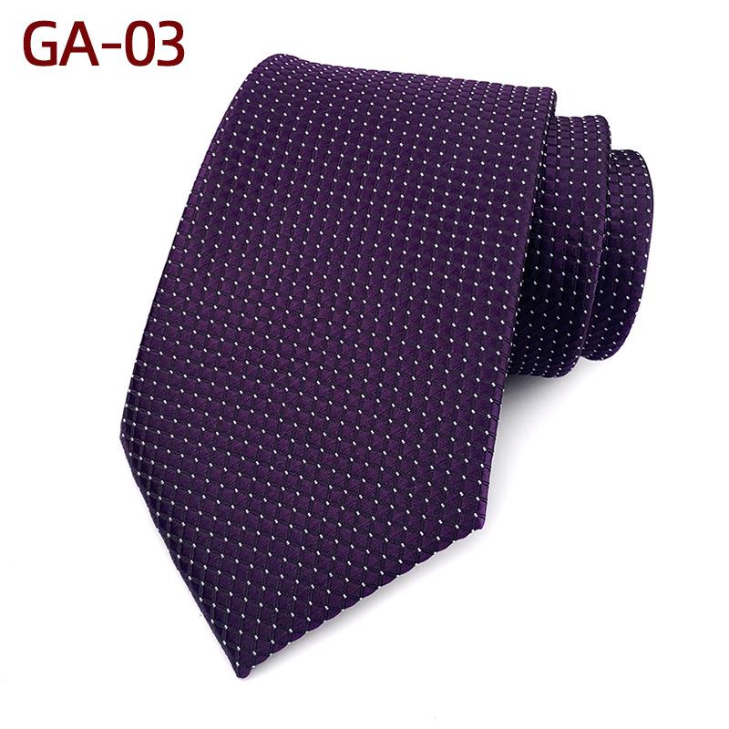 Classic Men's 8cm Plaid Polyester Tie