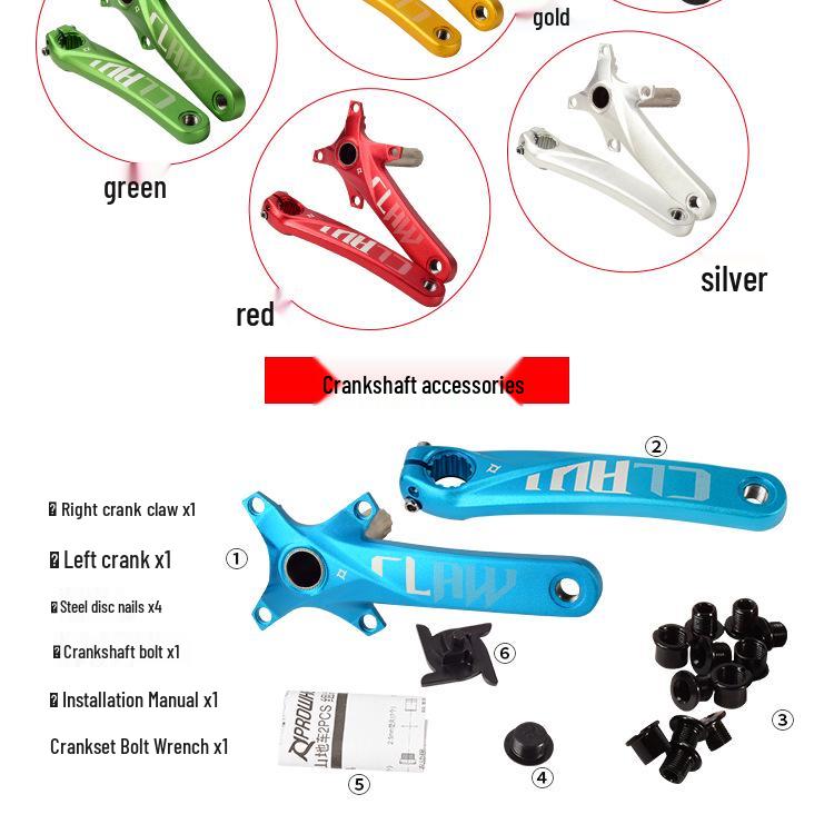 Prowheel Haomeng Horský klikový systém Hollow Integrated s jedním/dvěma převodníky pro 9-11 rychlostí.