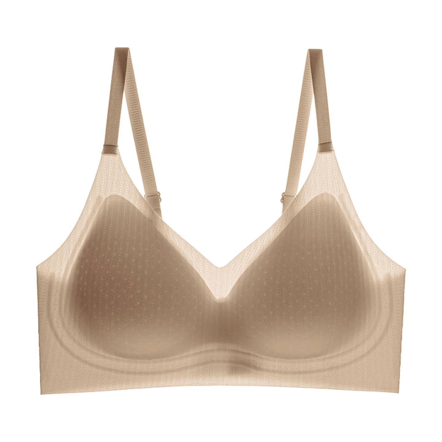 

Ultra-thin cool feeling ice muscle seamless underwear women s jelly soft support bra A antibacterial breathable hole cup comfortable bra M [lightweight, cool, breathable] 75abc