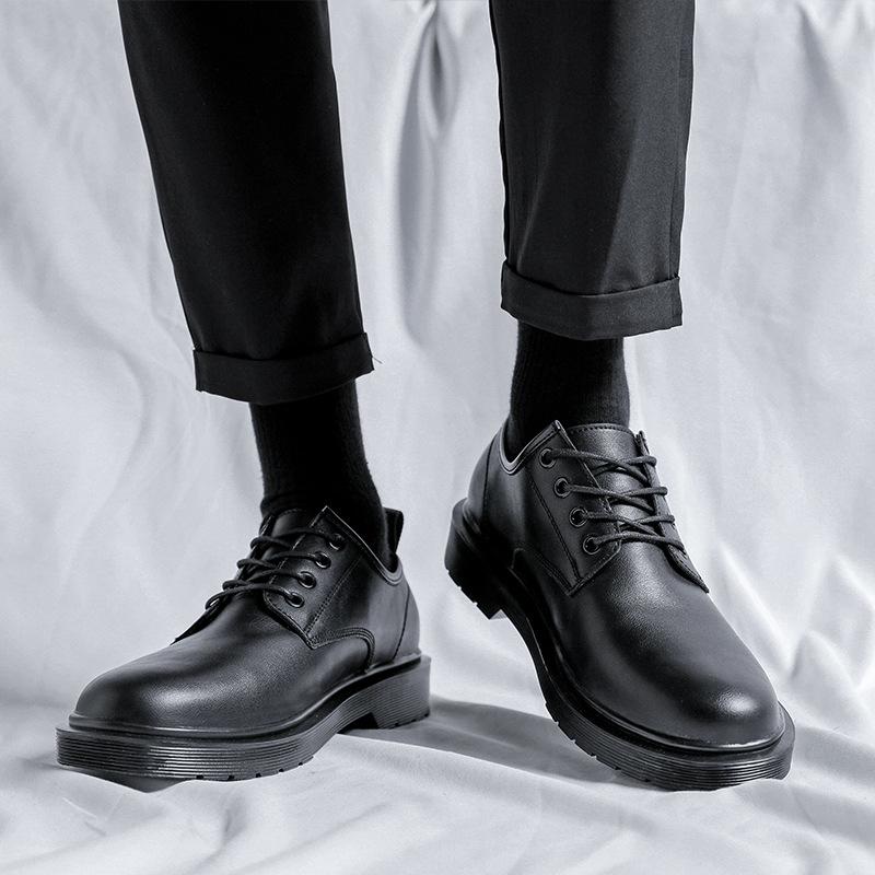New British Academy Style Small Leather Shoes Men'S Soft Sole Japanese And Korean Version Dress Inner Height Increasing Small Leather Shoes 6070-R