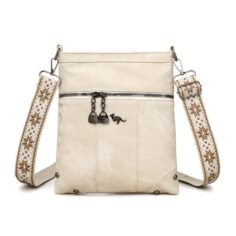 Large Capacity Travel Messenger Backpack Versatile Women's Small Square Bag Trendy Shopping Shoulder Bag Lightweight Soft Leather Bag