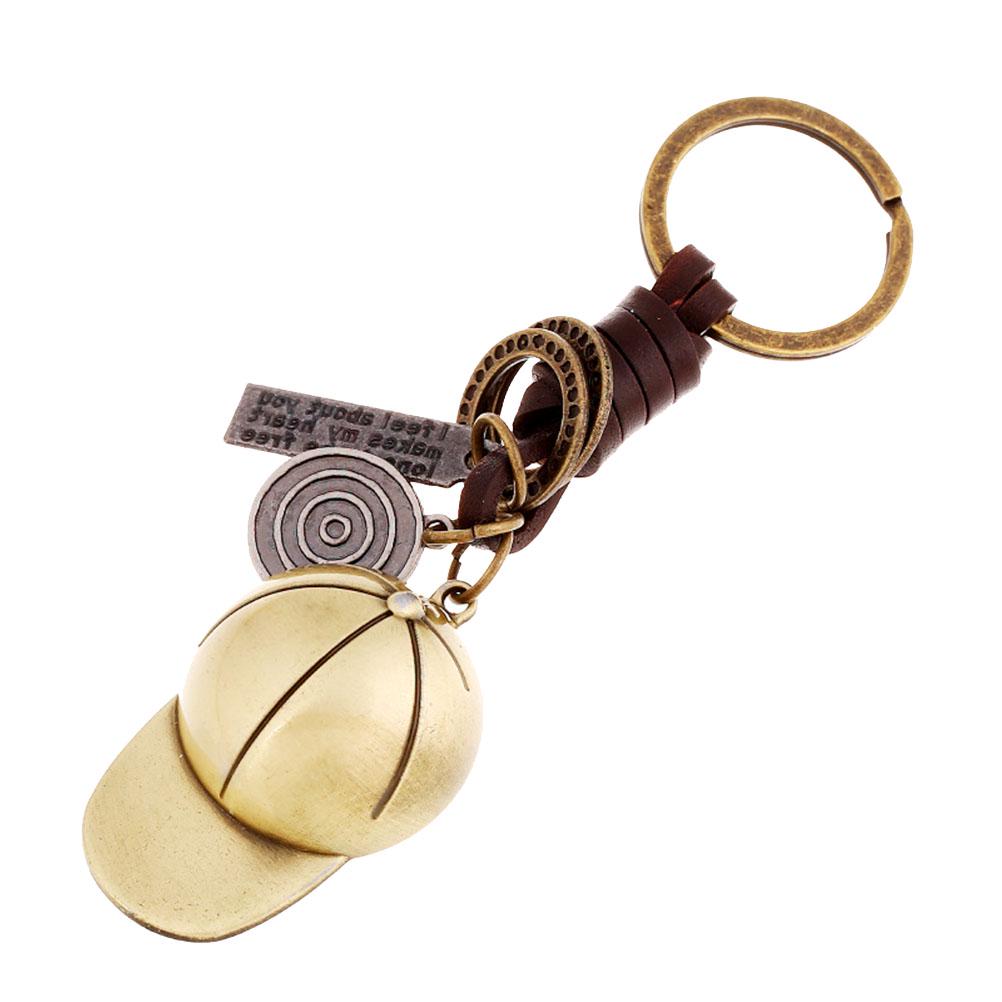 Buy 1pcs Baseball Hat Keychain Alloy Leather Vintage Charm Purse Bag