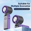 Faltbarer Luftkühlungs-Akku-Ventilator 3600mAh Tragbarer Mini-Handventilator 100-stufig stufenloser Turbo-Wind für Reisen im Freien