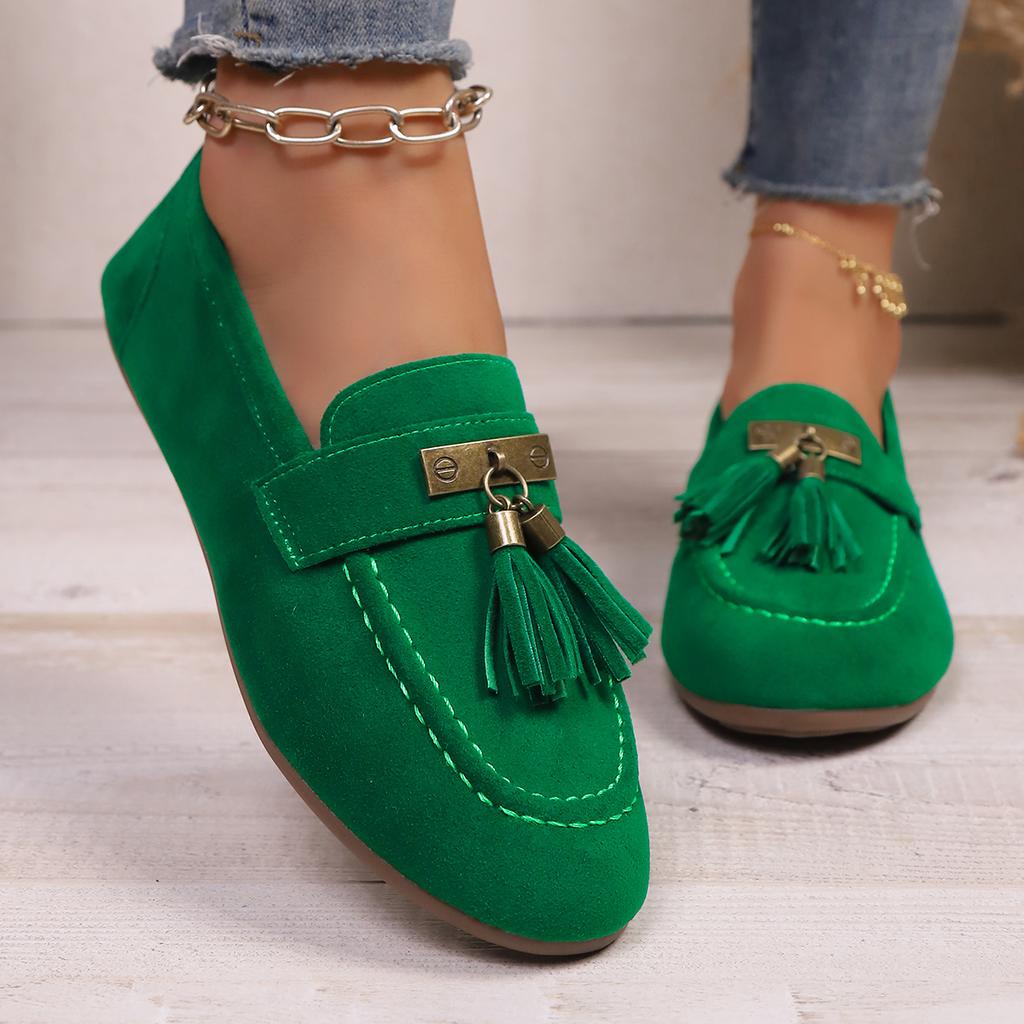Fashionable New Comfortable Women's Shoes Spring and Autumn Elegant Solid Color Round Head Shallow Mouth Flat Flat Casual Shoes