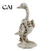 Spooky Yard Display Skeleton Animal Statue, Deer Cat Duck Figurine, Resin Indoor Outdoor Halloween Decor Ornament for Table Centerpiece, Front