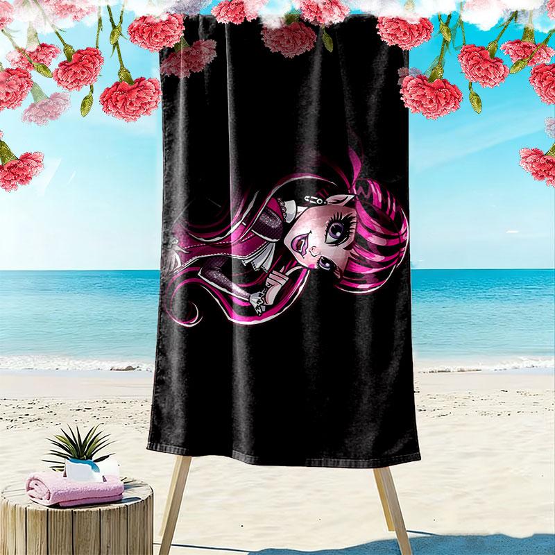 Ula Cartoon Print Beach Towel, Large Soft Quick Dry Towel for Beach Camping Swimming