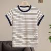 Women's Retro Striped Short Sleeve T-Shirt