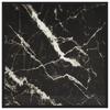 Coffee Table in Black with Black Marble Effect Glass 80 x 80 x 35 cm