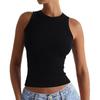 2025 Spring/Summer European and American Leisure Y2g Solid Sexy Thread Outer Wear Base Round Neck Top Vest Women Clothes