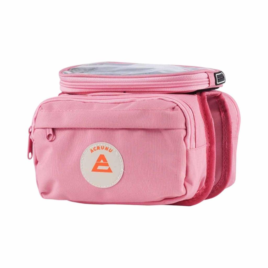 Cycling Saddle Bag, Front Beam Large Capacity Bike Storage Bag, Road Bike Mobile Phone Holder, Pouch for Riding