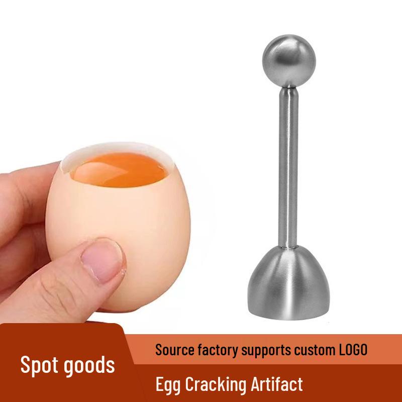 304 Stainless Steel Spring-Loaded Eggshell Cracker