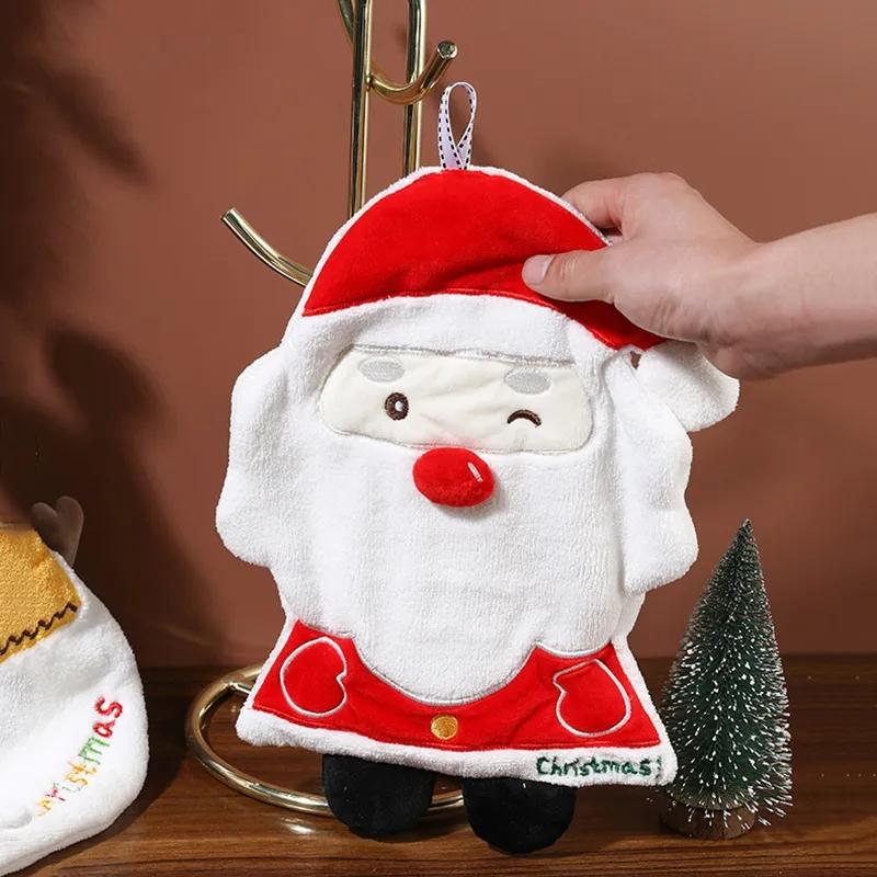 Christmas Hand Towel for Child Super Absorbent Microfiber Kitchen Towel High-efficiency Tableware Cleaning Towel Kitchen Tool
