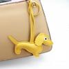 Süßer PU-Leder Tieranhänger Niedlicher Dackel Hund Schlüsselanhänger Anhänger Hängendes Ornament Rucksack Handtasche Charm Geschenk