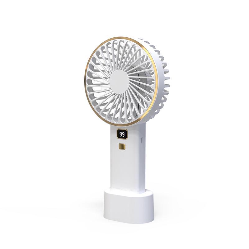 Tragbarer Mini-USB-Wiederaufladbarer Tischventilator mit Digitalanzeige