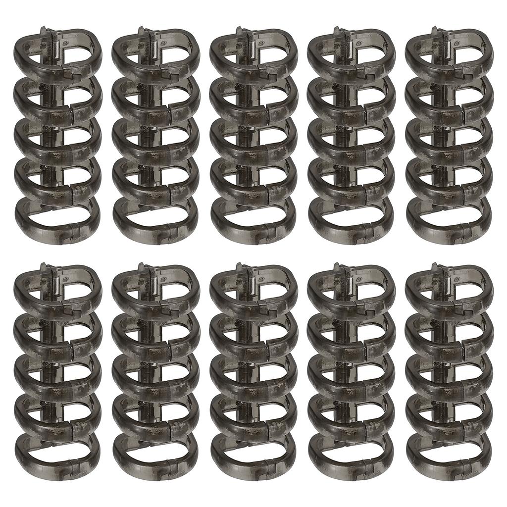 10/20Pcs 5-Ring Binding Spines Snap Split Binder Rings Plastic Round Loose-Leaf Rings Comb Folio Binder Stationery Office Supply