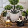 Moon Shaped Candle Holders Tealight Holders Metal Moon Candle Stand Candlestick for Christmas Dining Wedding Home Decors