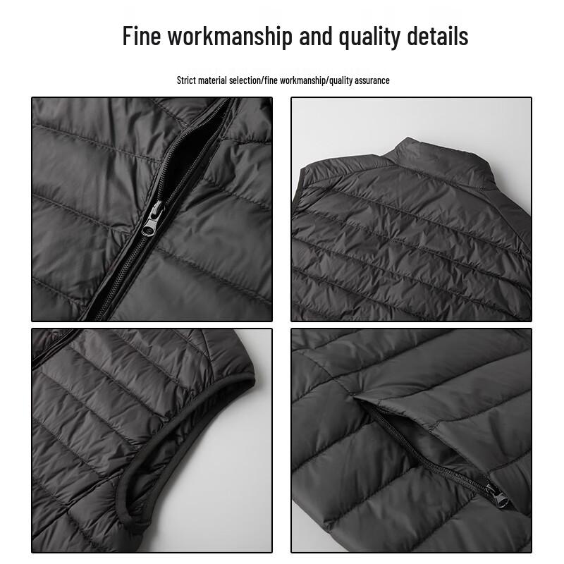 Men's Lightweight Plus Size Stand Collar Duck Down Vest