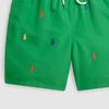 Polo Ralph Lauren SS24 Pony Embroidered Mid-Rise Drawstring Straight-Leg Beach Shorts Kids Shorts Academy-Green CWPOSWMYCX20072-300