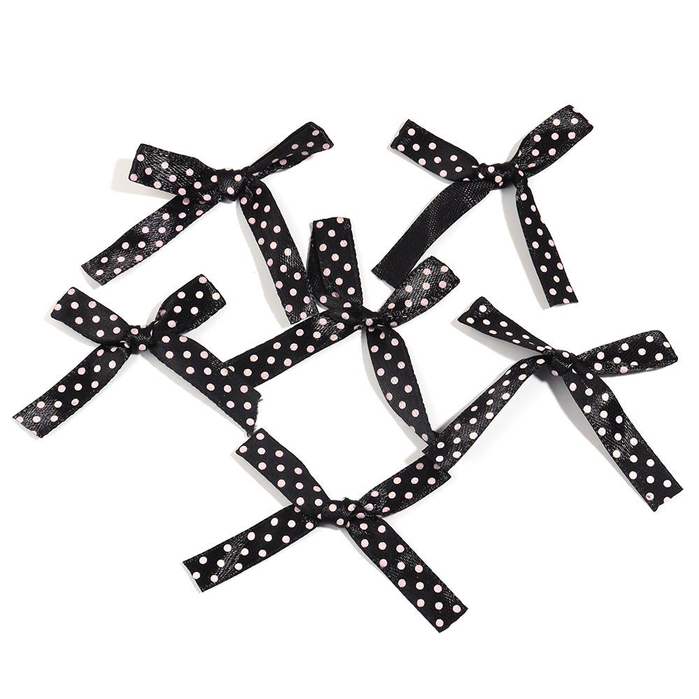 50pcs/lot Color Polka Dot Bow Ribbon Tied Bows for Clothing Gift Party Decoration DIY Hairpin Handcraft Accessories Materials