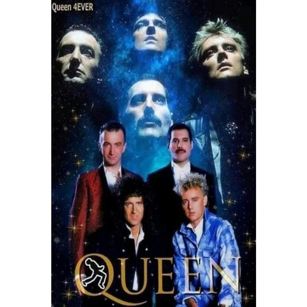 Metal Queen Band Wall Decor, Handmade 3D Tin Art for Living Room Bedroom Music Studio