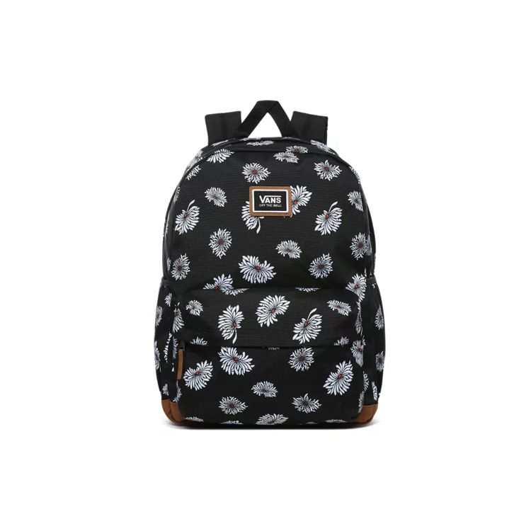 Vans Daisy Print Large Capacity Sports Backpack Unisex Backpack Black VN0A34GLZLE Black