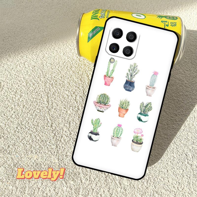 Cute Cactus Potted Plant Case For Samsung Galaxy M56 M06 M12 M32 M52 M35 M55 M15 M11 M13 M14 M16 M36 M31 M53 M34 M54