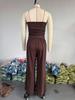 2025 Summer Women’s Strapless Vest, Long Cardigan, and Wide-Leg Pants Set