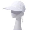 Sun Hat Wide Brim UV Protection Ponytail Hat Pleated Design Elastic Fit Empty Top Hat Summer Beach Travel Outdoor Sports Hat