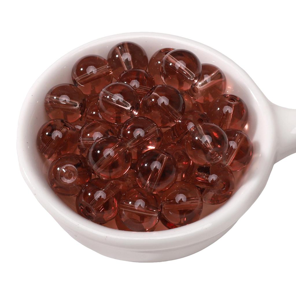 20-50Pcs High Transparency Glass Beads Loose Spacer Beads for Jewelry Making DIY Bracelet Necklace