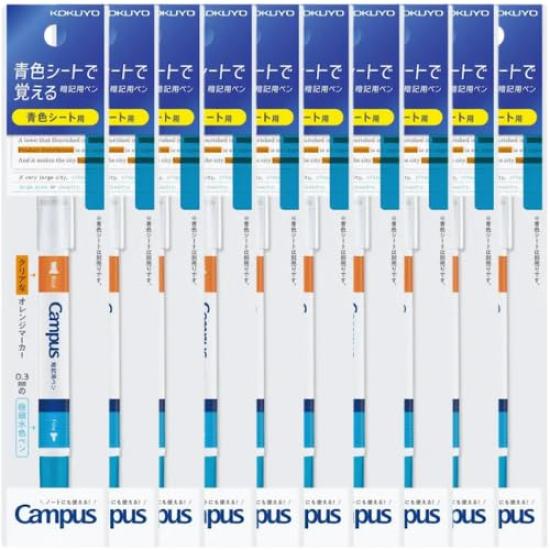 

Набор ручек KOKUYO Campus для запоминания для синих листов [Набор 10] (PM-M322-1P 10)