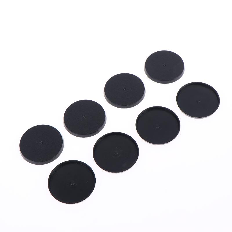 20Pcs 40Mm Round Wargame Miniature Base Black Plastic Stable Flat Figure Stand For Tabletop Wargaming Model Hobby Diy Paintin
