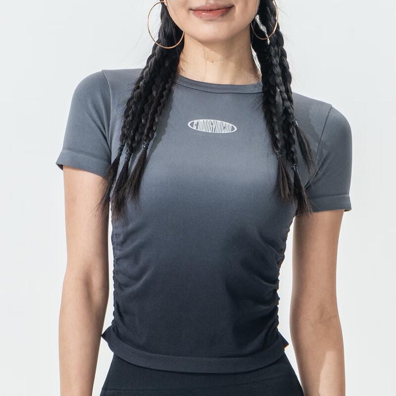 WEZHO Women s Gradient Short-Sleeve Yoga & Training Top