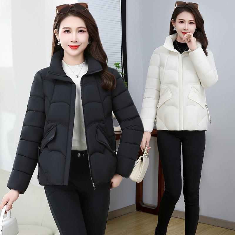 Cotton clothes short women's winter new thin warm cotton clothes fashionable stand-up collar small thickened bread clothes trendy