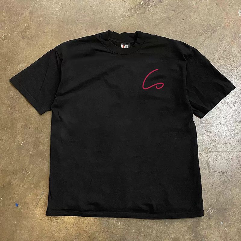 

Зарабатывайте деньги на благотворительность 260 г Тяжелый вес Чистый хлопок! Американская оверсайз парная женская свободная футболка с коротким рукавом мужская Black L [260g Heavy weight pure cotton]]