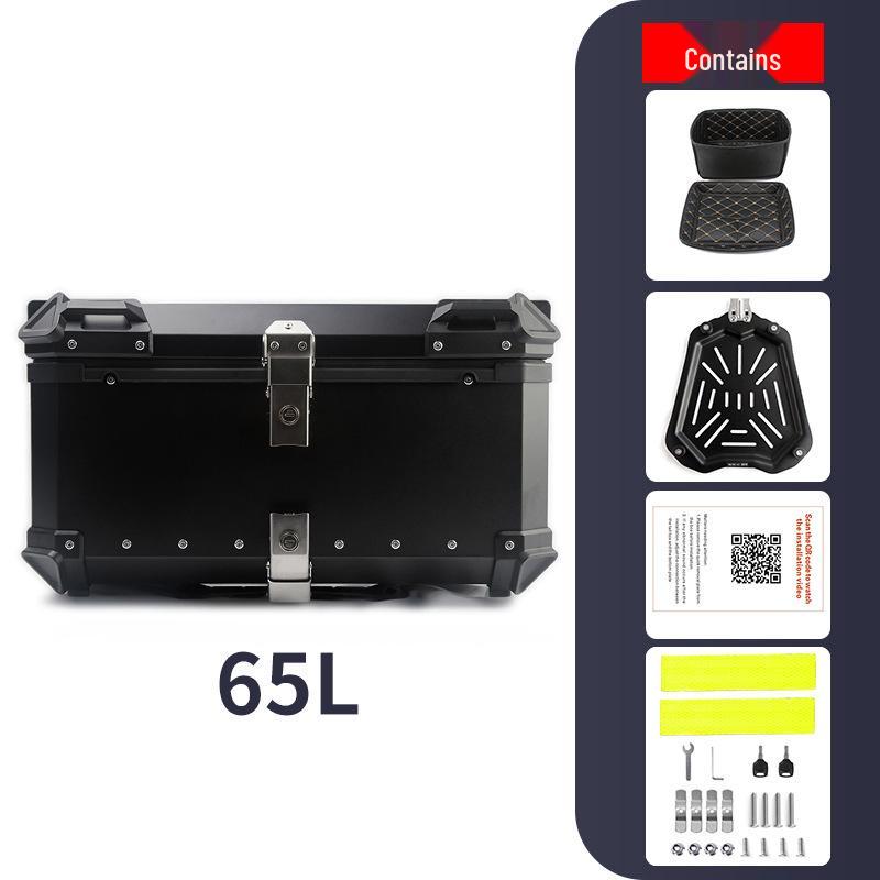Quick Release Aluminum Motorcycle Tail Box - Available In 28L To 100L Capacities