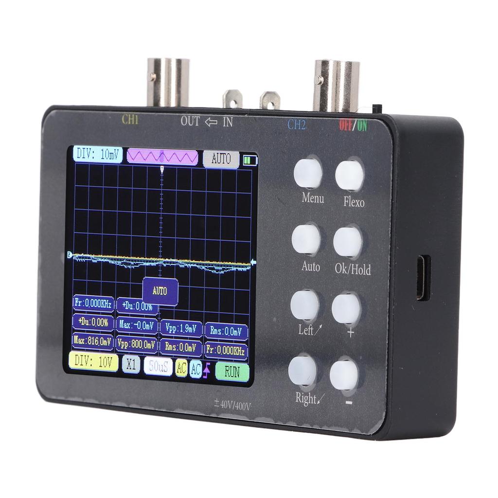 Digital Oscilloscope Portable Dual Channel 3.2 Inch Digital Automotive Oscilloscope with 50M Sample