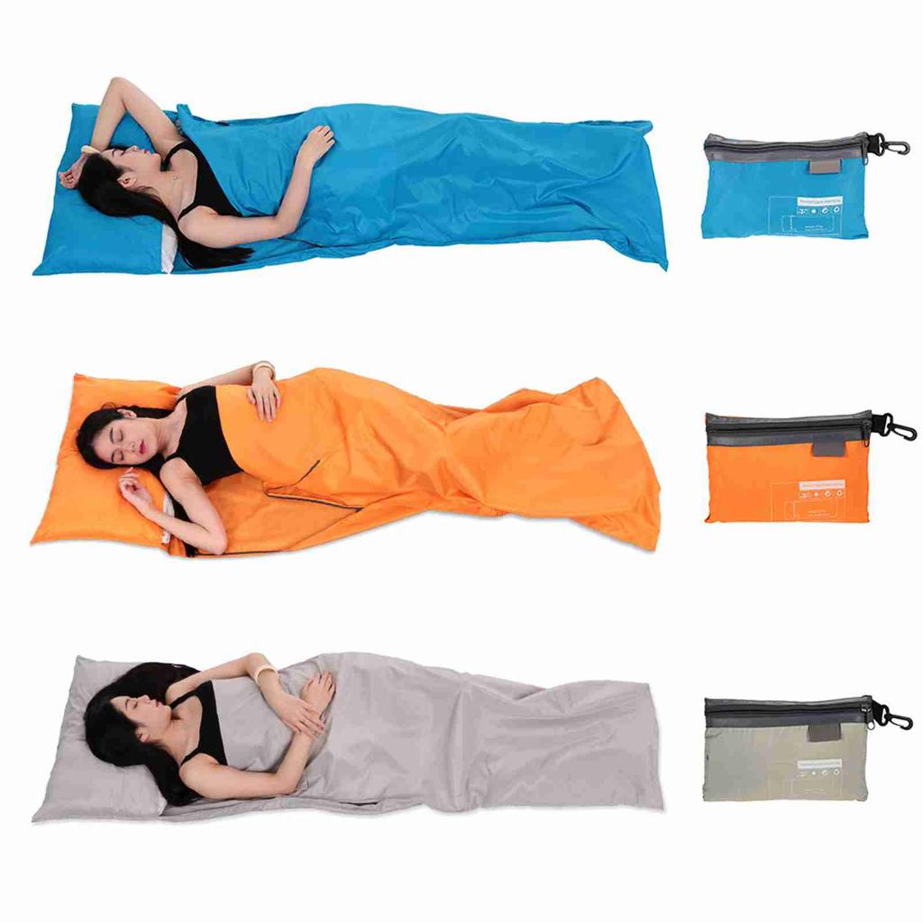 70*210CM Outdoor Travel Camping Hiking Polyester Pongee Healthy Sleeping Bag Liner with Pillowcase Portable Lightweight Business Trip Hotel