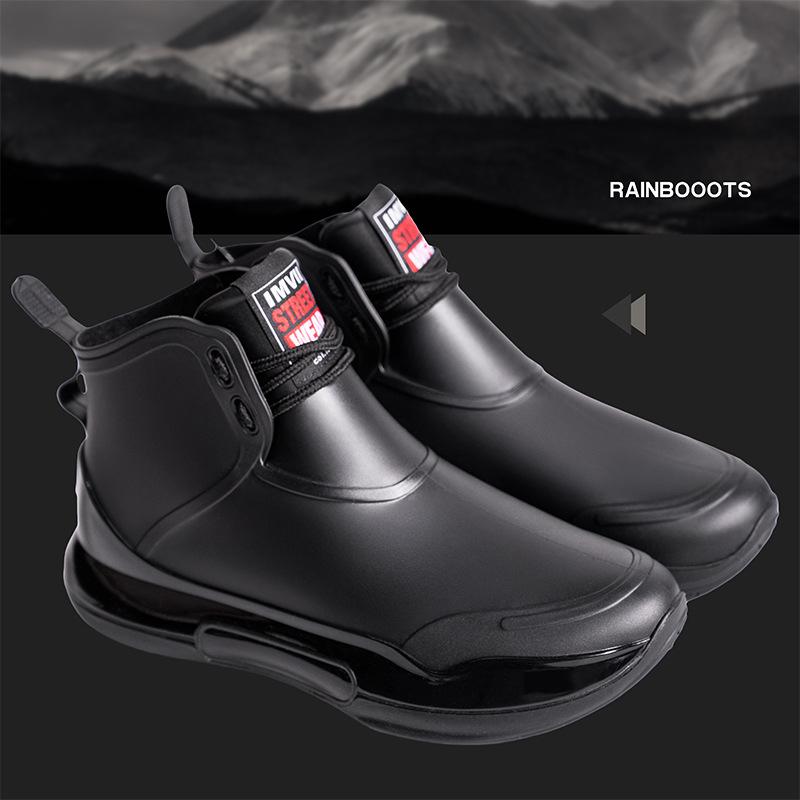 

Мужские резиновые полусапоги красные водонепроницаемые для рыбалки мужу галоши садовые рабочие кухонная обувь мужская обувь для дождя 44 чёрный