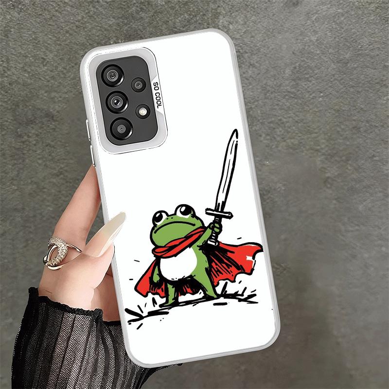 

Cute Cartoon Frog Soft Phone Case for Samsung A17 A16 A15 A14 A13 A57 A56 A55 A54 A53 A37 A36 A35 A34 A33 A26 A25 A24 A23 A52 Samsung A33