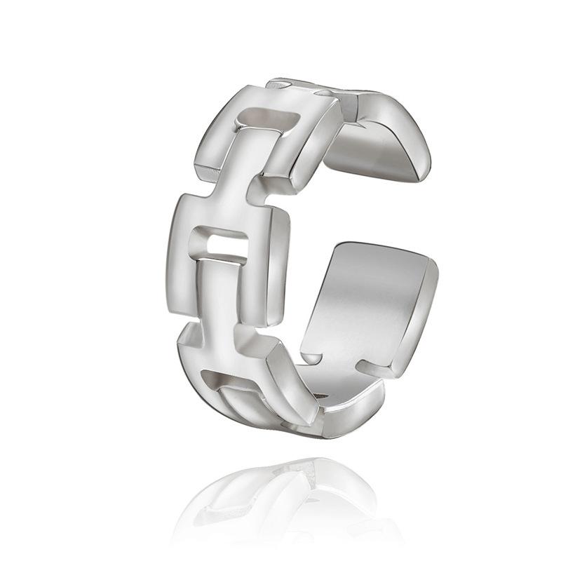 Ανοιχτό Ρυθμιζόμενο Δαχτυλίδι Τιτάνιο Ατσάλι Επικαλυμμένο με Αληθινό Χρυσό Δεν Ξεθωριάζει Μόδα Ευέλικτο Ελαφριά Πολυτέλεια Δαχτυλίδι από Ανοξείδωτο Ατσάλι